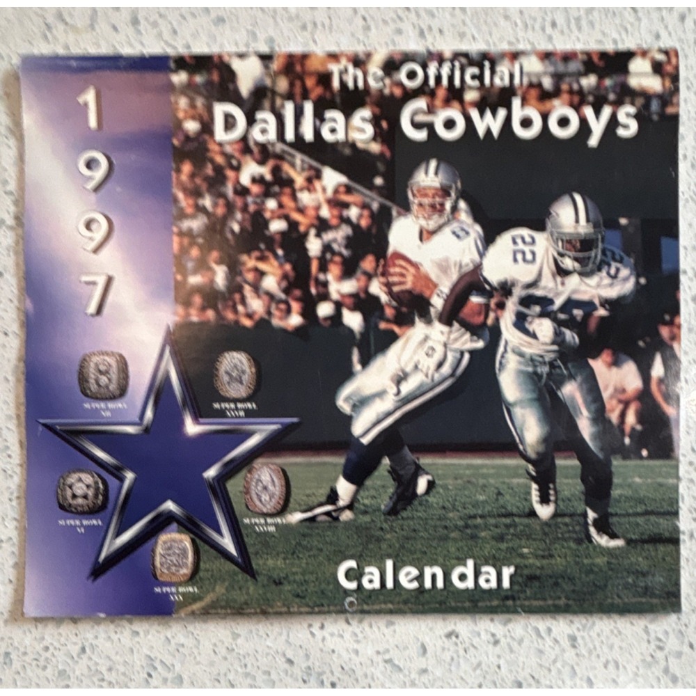 Dallas Cowboys 1997 Official NFL Football Calendar Texaco Sponsored Collectible